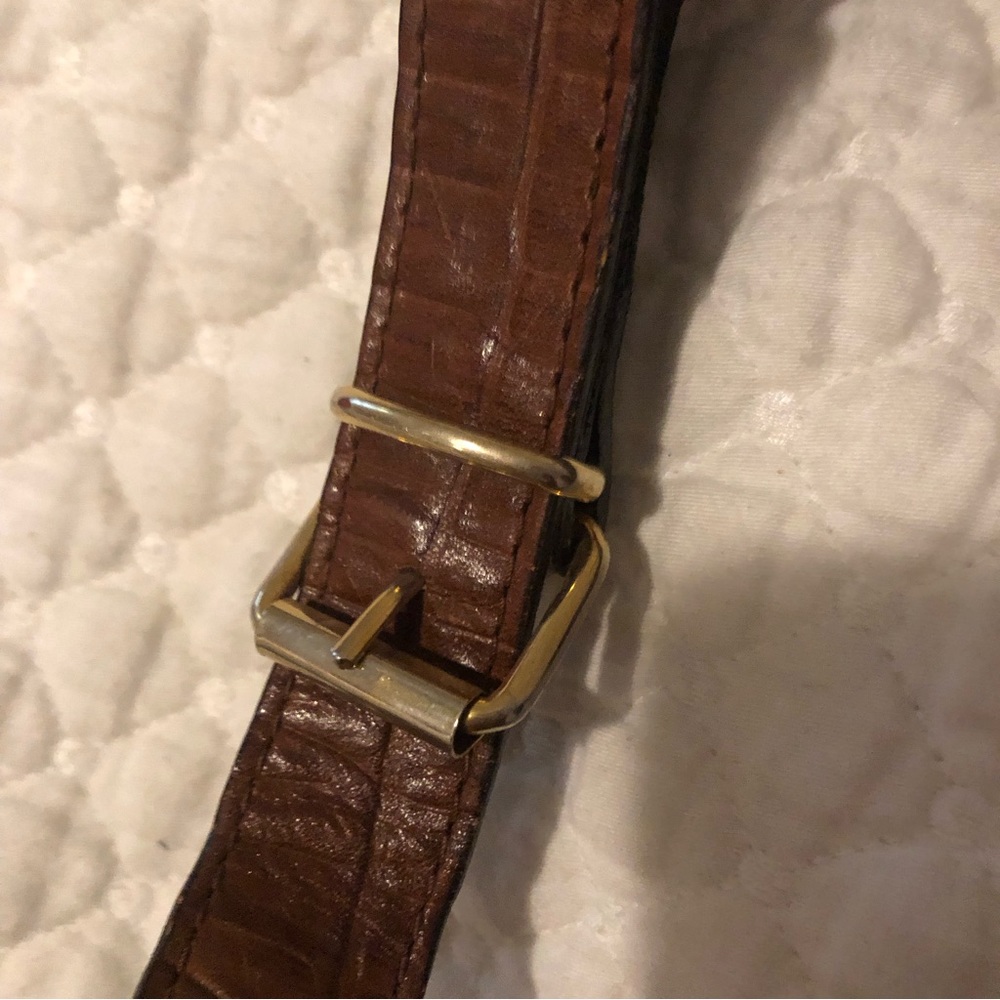 Limited Genuine Leather Saddle Crossbody Bag Brown - Picture 9 of 13